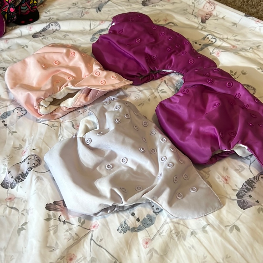 Bum Genius Elemental Organic Cotton All In One Cloth Diaper Lot